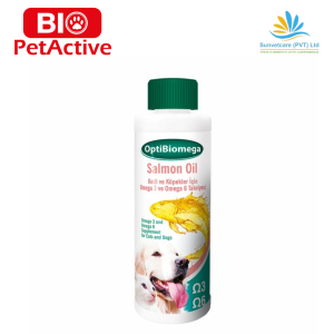 Optibiomega Salmon Oil - Omega 3 & 6 for Cats & Dogs